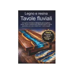 Tavoli unici in legno e resina epossidica, con un design che ricorda un fiume blu. Guida completa per creare pezzi d'arredo originali.