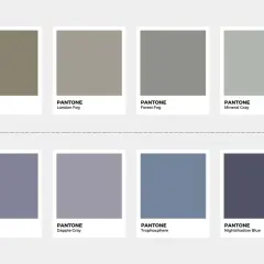 Tonalità di grigio: Overland Trek e London Fog sembrano caldi, mentre Mineral Gray e Silver Bullet suggeriscono che il grigio è un colore freddo.