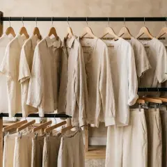 Un guardaroba essenziale: camicie e pantaloni in lino color canapa abbinamenti perfetti per un look naturale e chic.