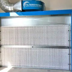 Impianto di aspirazione per la cattura di vapori e aspirazione solventi vernici. Filtri industriali per un ambiente di lavoro più salubre.