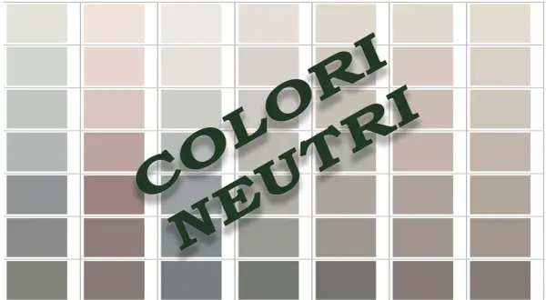 Campione di colori neutri per pareti: tonalità di grigio, beige e rosa pallido per un ambiente sereno.