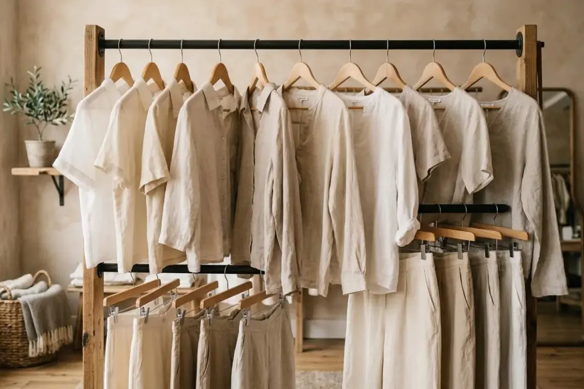 Un guardaroba essenziale: camicie e pantaloni in lino color canapa abbinamenti perfetti per un look naturale e chic.